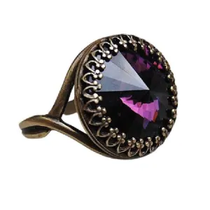 Creative Round Amethyst Vintage Ring