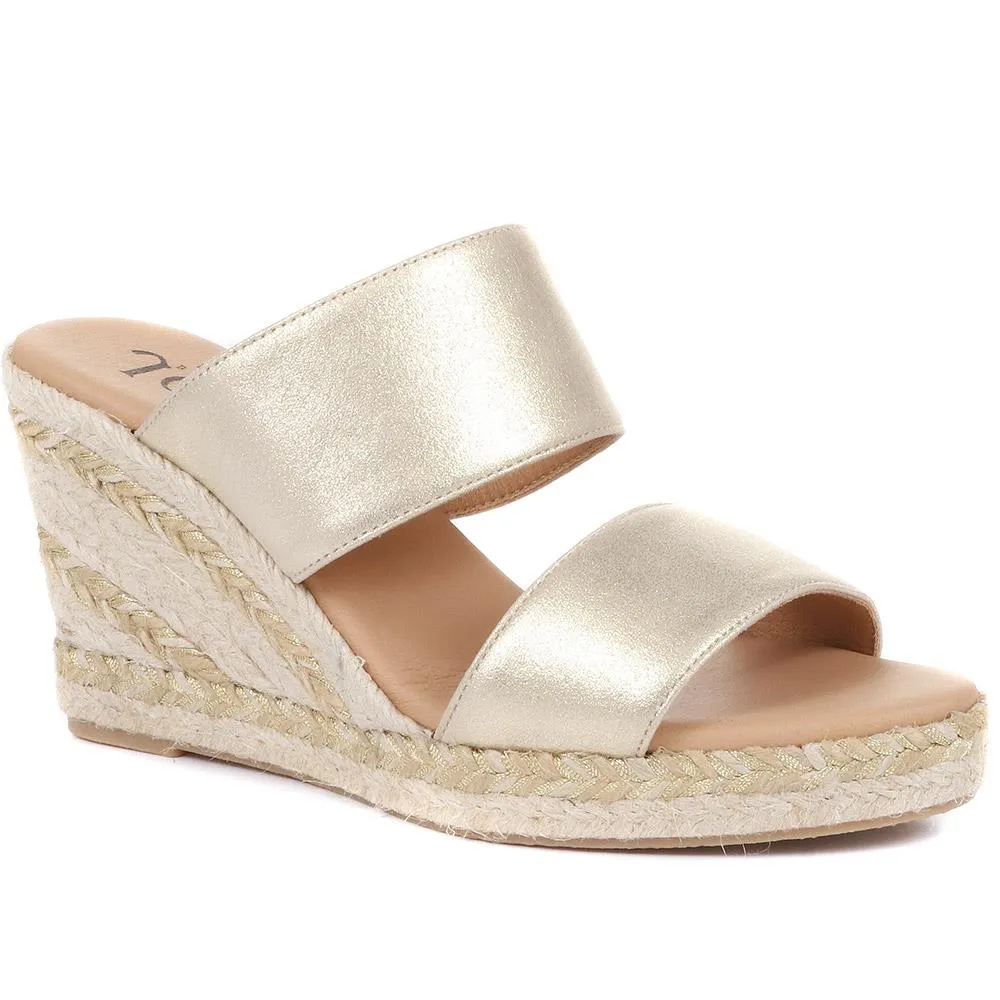 Amabelle Wedge Mule Sandals - AMABELLE / 322 052