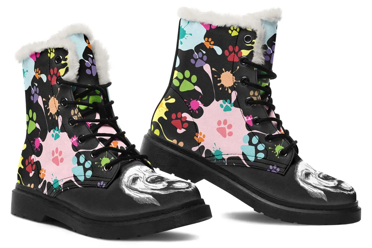 Artsy Labrador Winter Boots