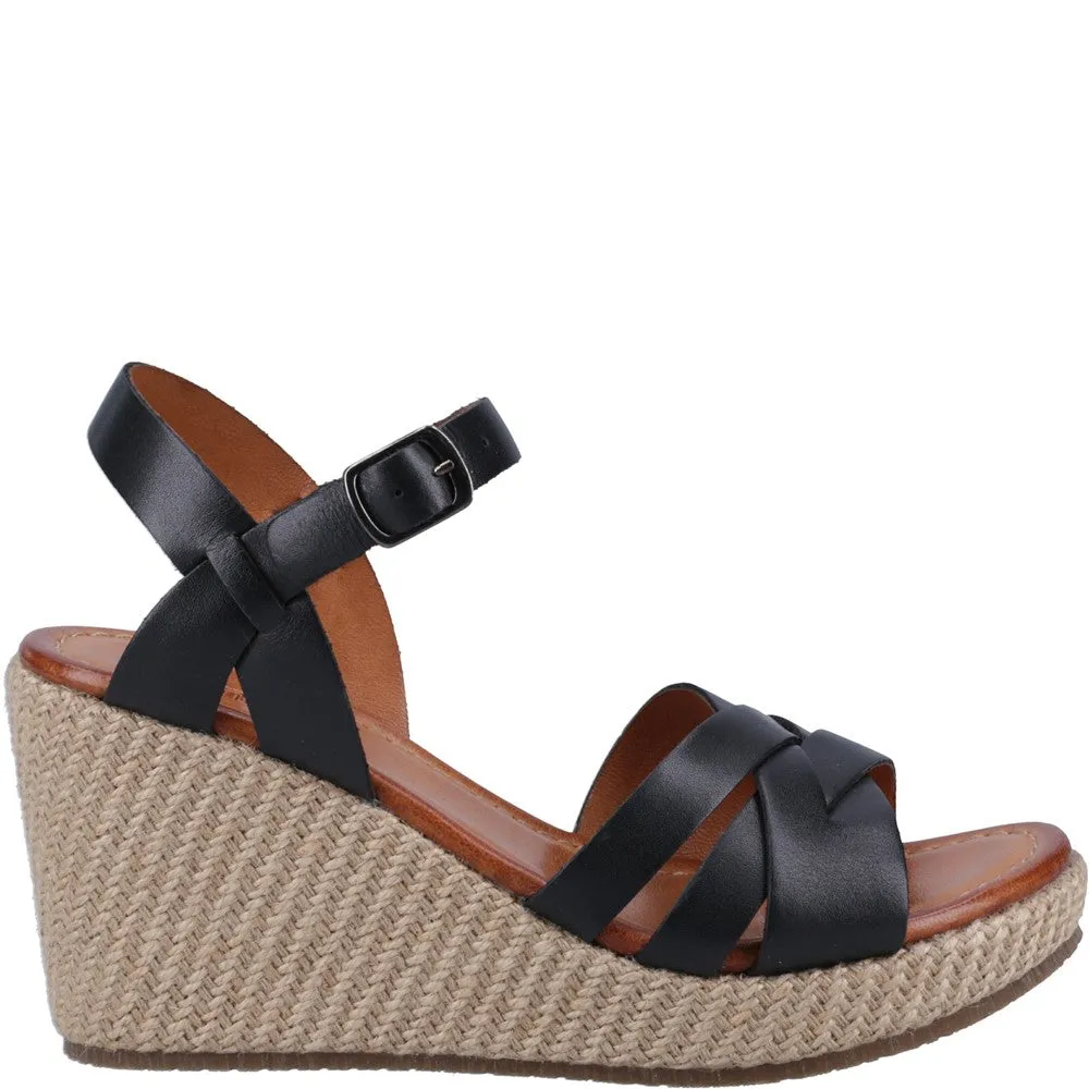 Black Phoebe Wedge Sandals