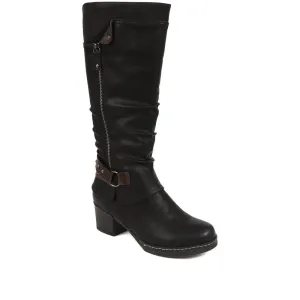 Block-Heeled Long Boots  - WOIL38051 / 324 748