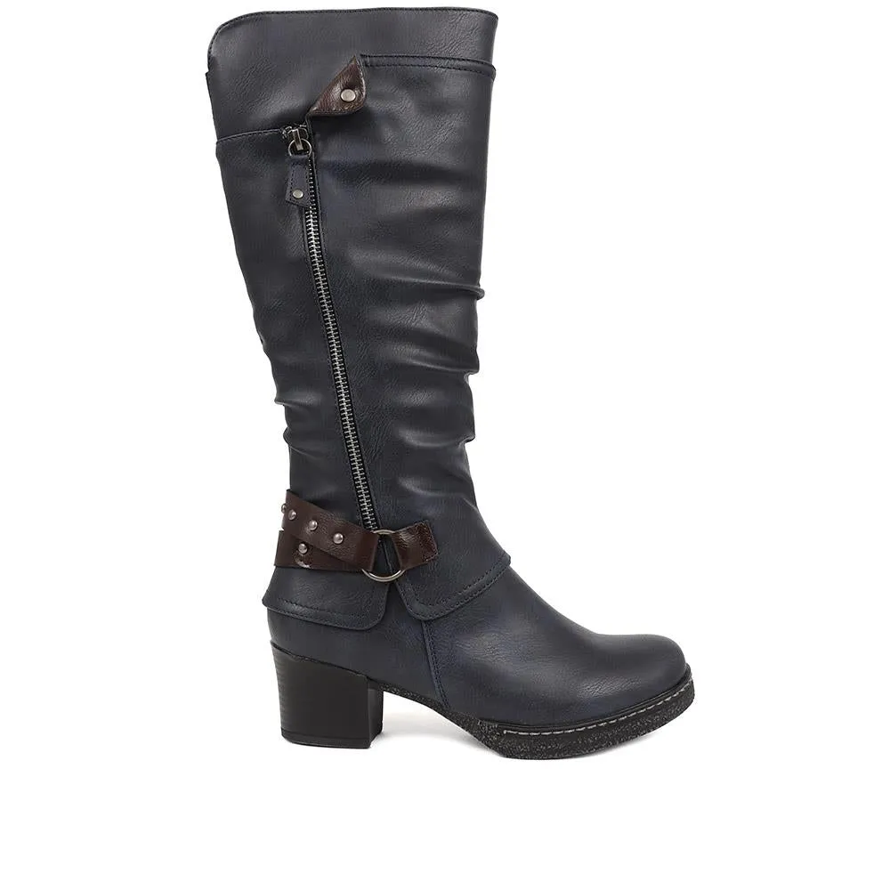 Block-Heeled Long Boots  - WOIL38051 / 324 748