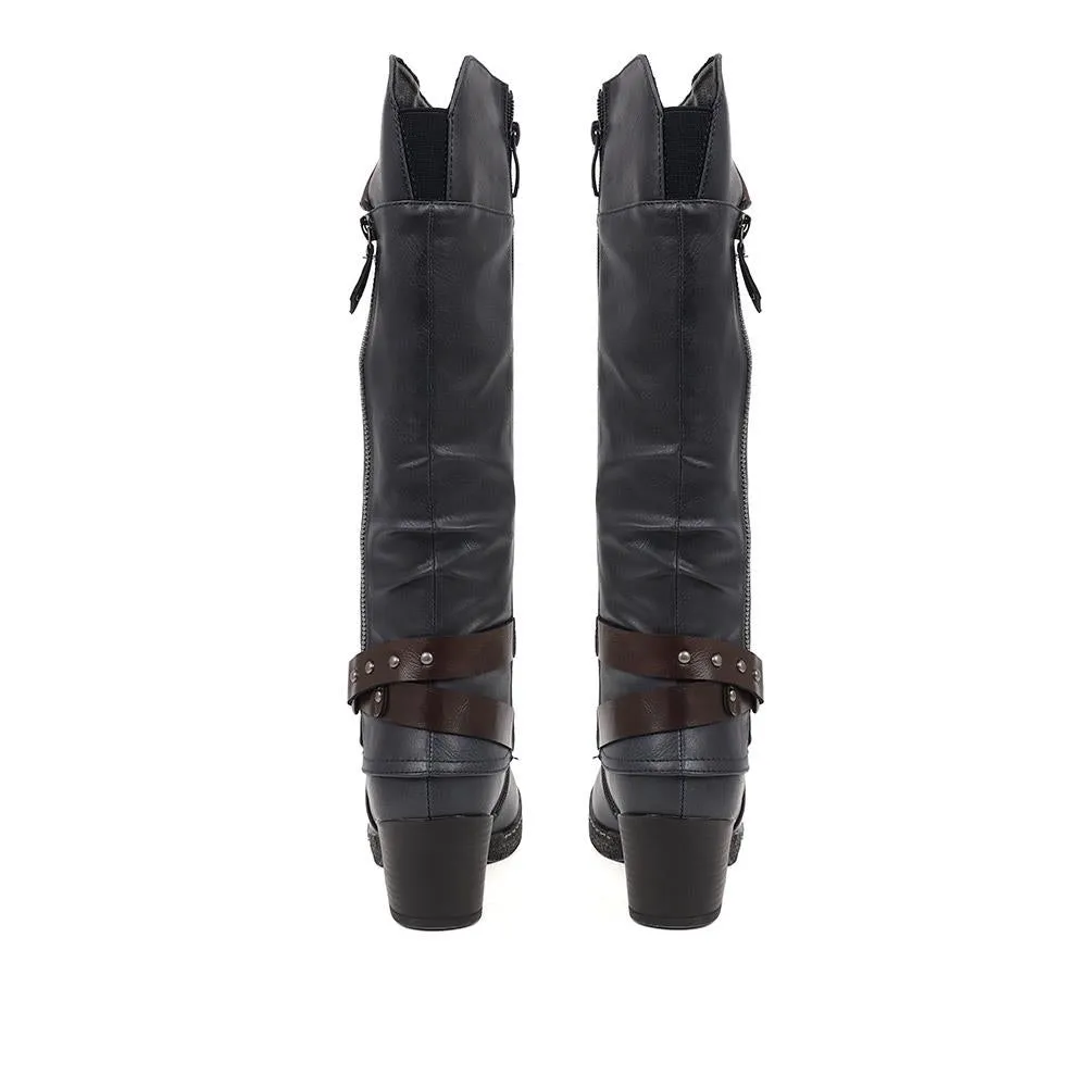 Block-Heeled Long Boots  - WOIL38051 / 324 748