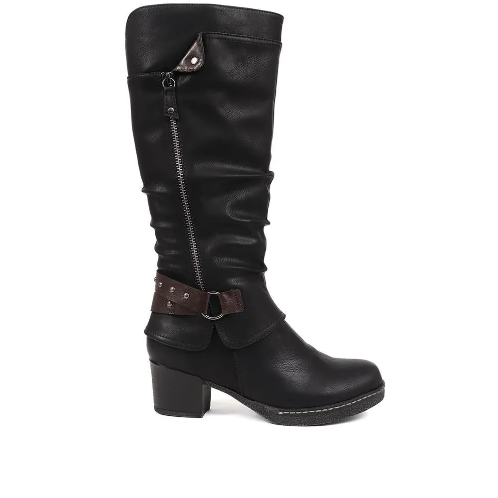 Block-Heeled Long Boots  - WOIL38051 / 324 748