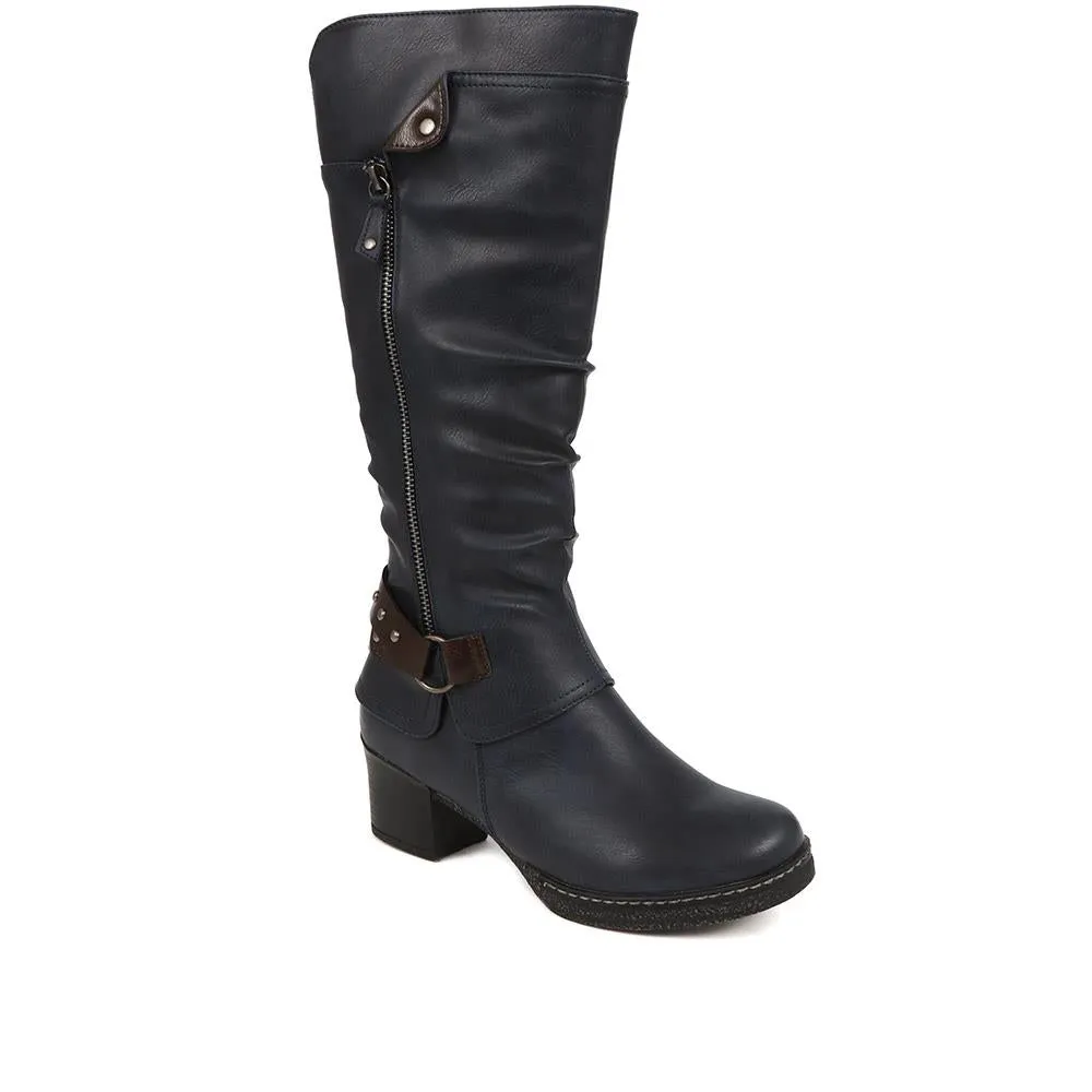 Block-Heeled Long Boots  - WOIL38051 / 324 748