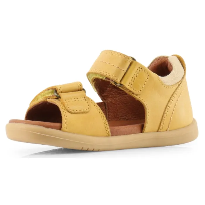 Bobux iwalk Driftwood Sandal Chartruse Yellow Open Toe 633605