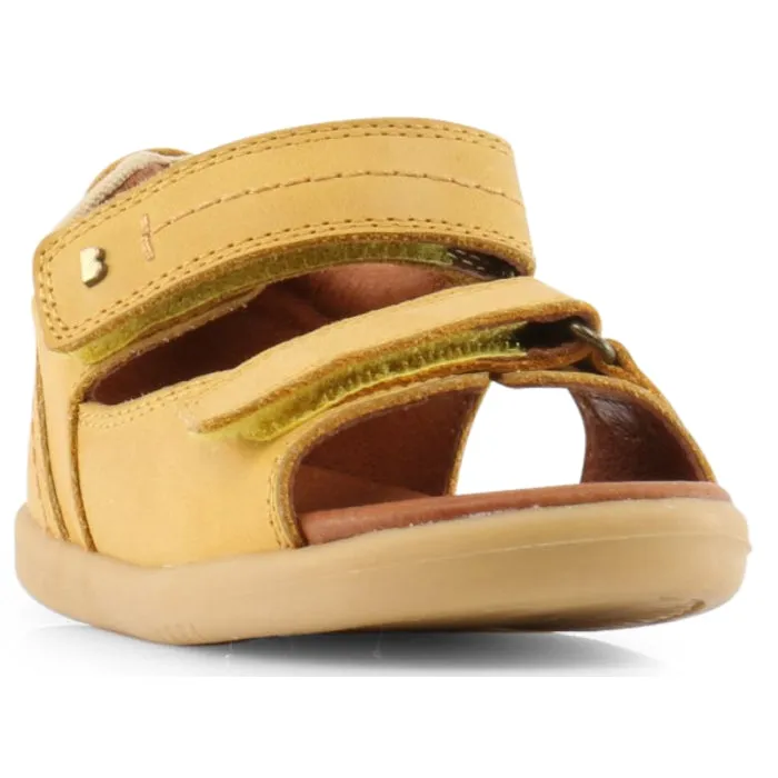 Bobux iwalk Driftwood Sandal Chartruse Yellow Open Toe 633605