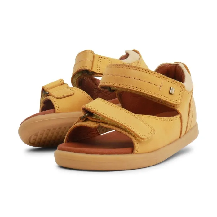 Bobux iwalk Driftwood Sandal Chartruse Yellow Open Toe 633605