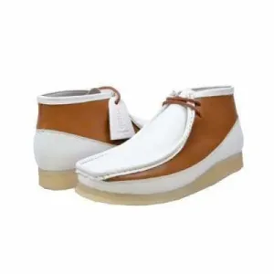 British Walkers Walker 100 Wallabee Boots Men's White and Tan Leather