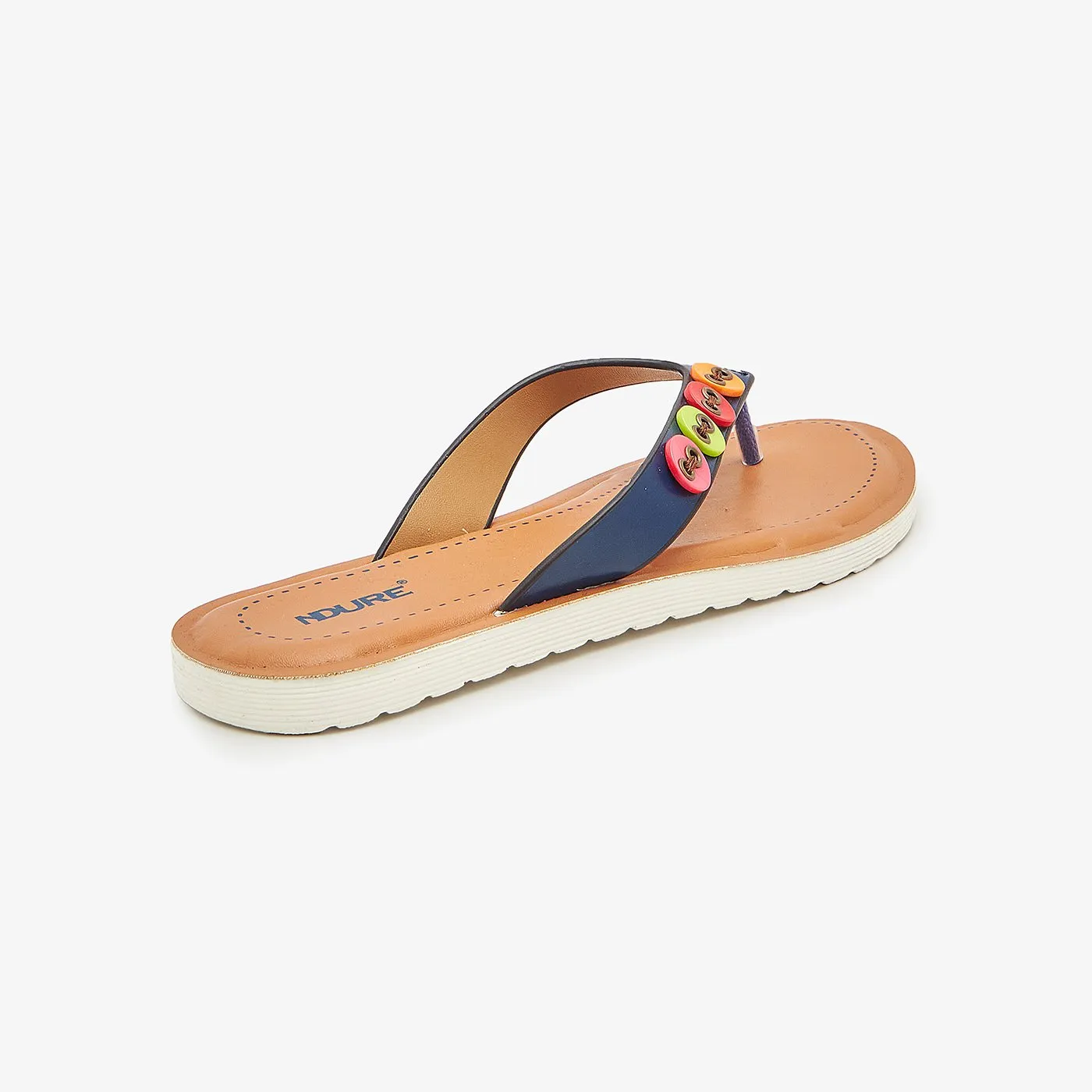 Buttoned Chappals for Girls