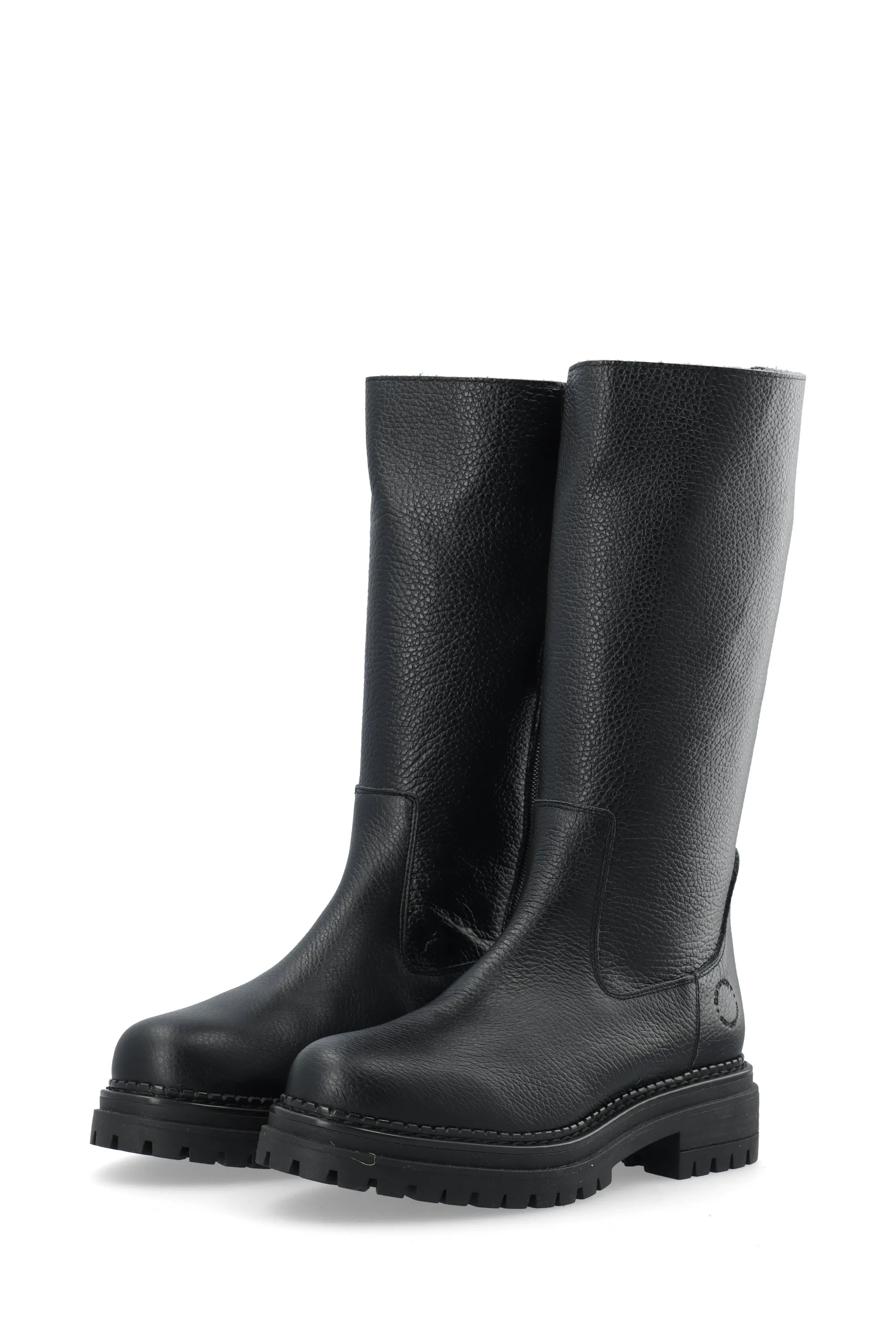 Caamalie Black High Leather Boots