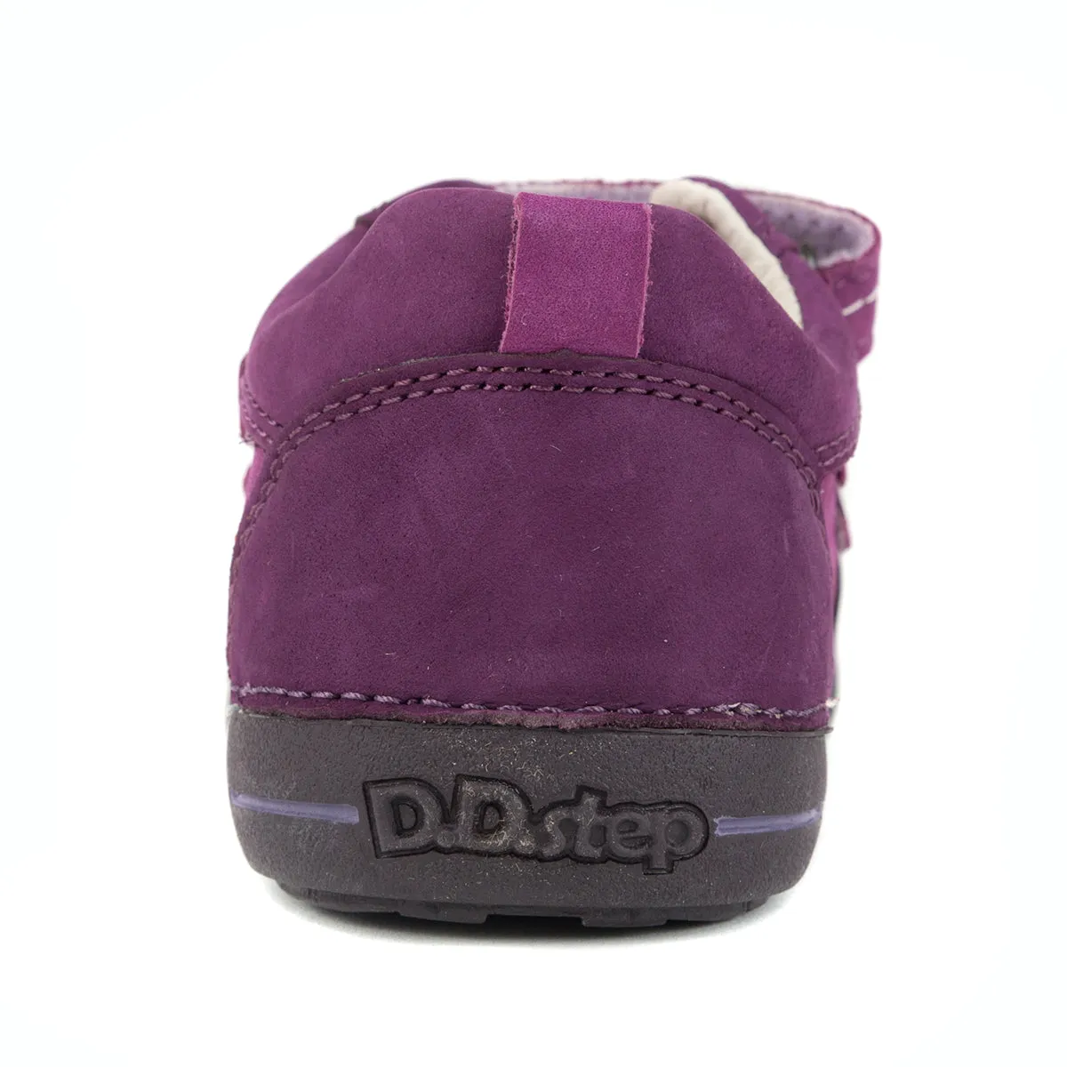 D.D. Step little/big kid girl double strap shoes purple size US 8.5-4