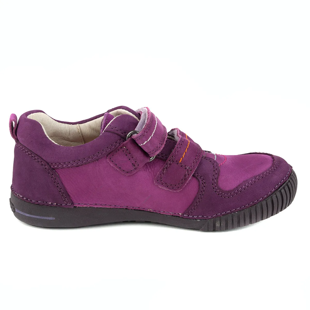 D.D. Step little/big kid girl double strap shoes purple size US 8.5-4