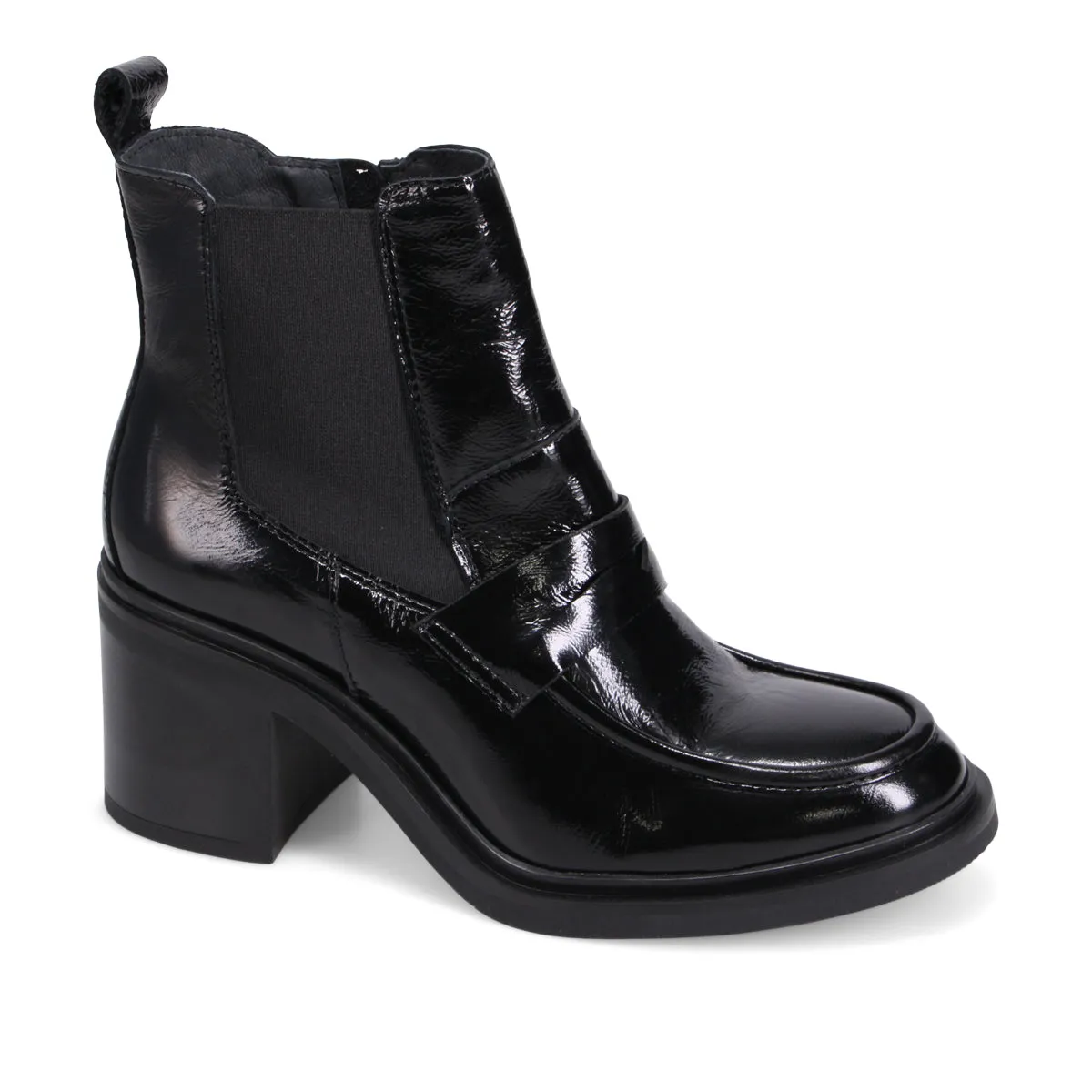 Dorrian Patent Heeled Boot