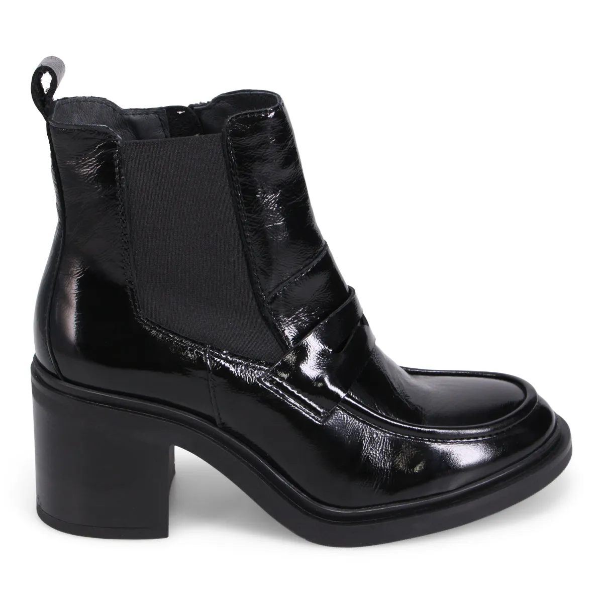 Dorrian Patent Heeled Boot