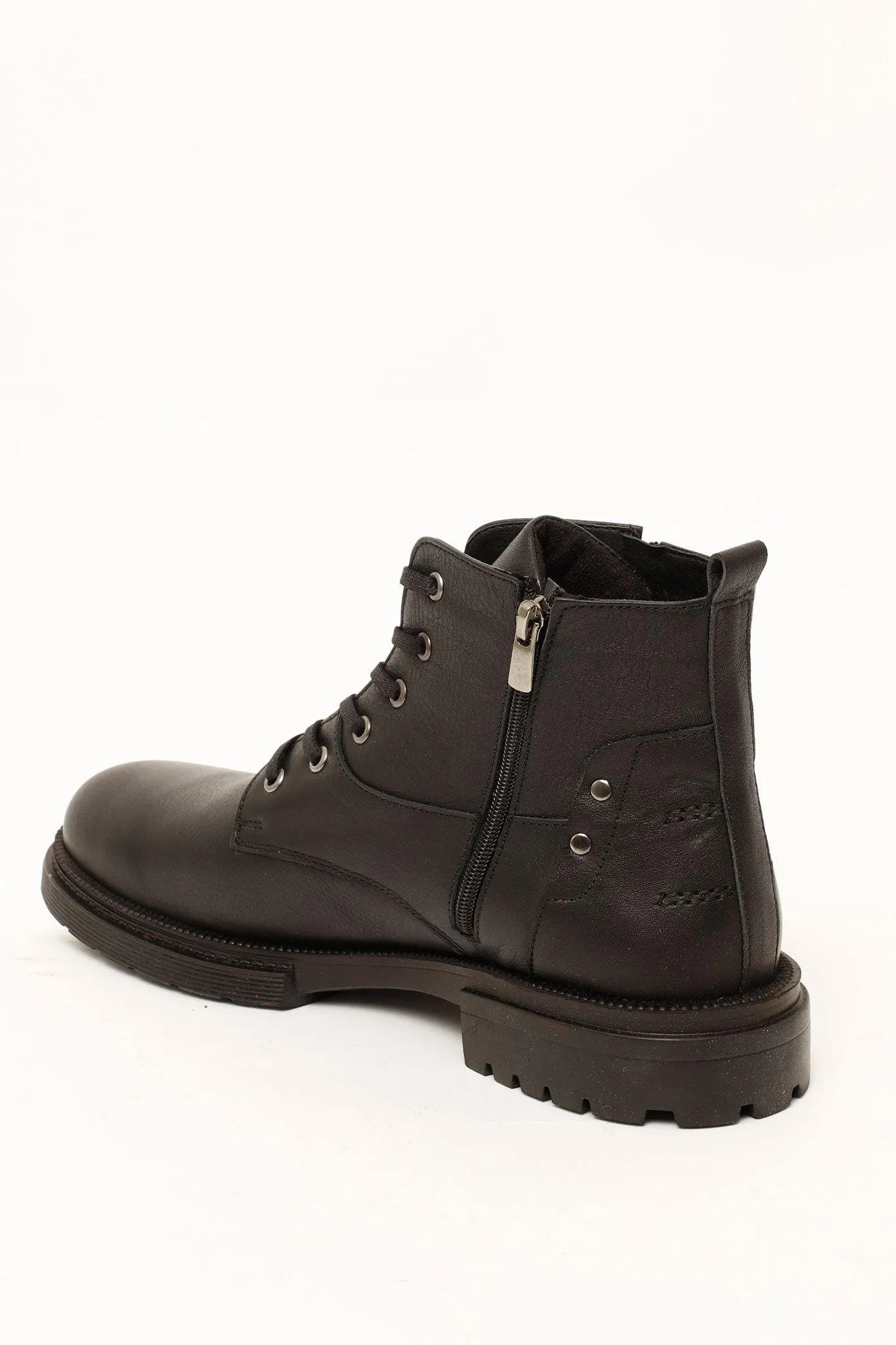 DOUBLE ZIP FAS BOOTS IN CHARCOAL