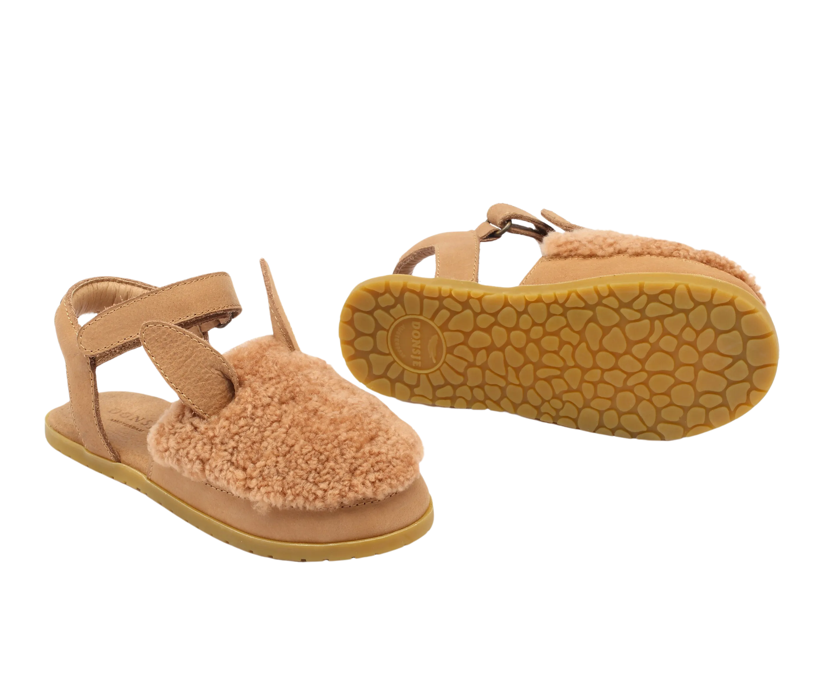 Els Sandals | Alpaca | Beige Curly Sheep Wool