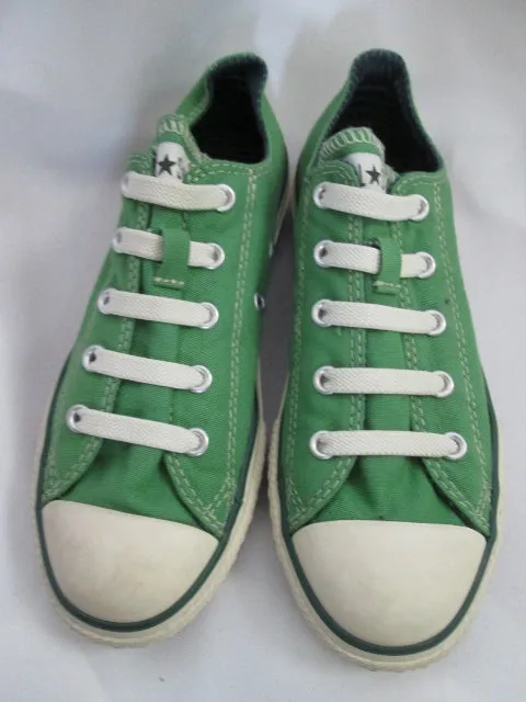 EUC CONVERSE ALL STAR LOWRISE Sneaker Trainer GREEN 2 CHUCKS Kids Athletic Sports Shoe