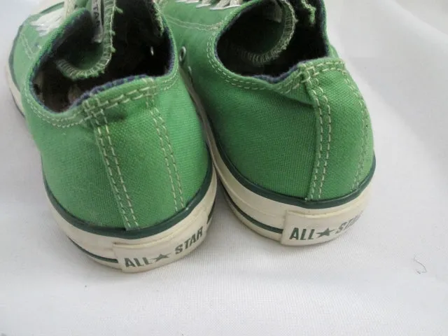 EUC CONVERSE ALL STAR LOWRISE Sneaker Trainer GREEN 2 CHUCKS Kids Athletic Sports Shoe