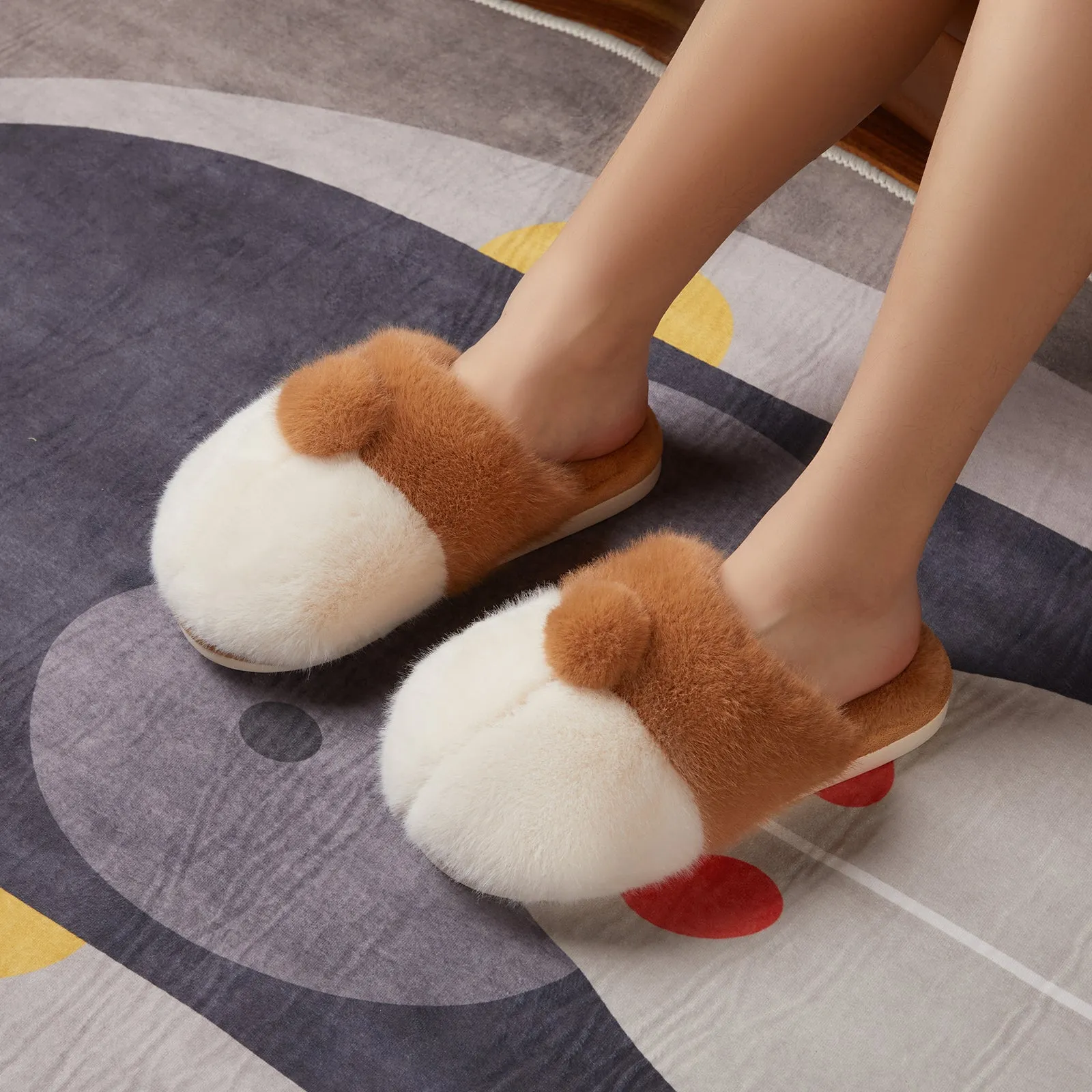 Fluffy Corgi Slippers