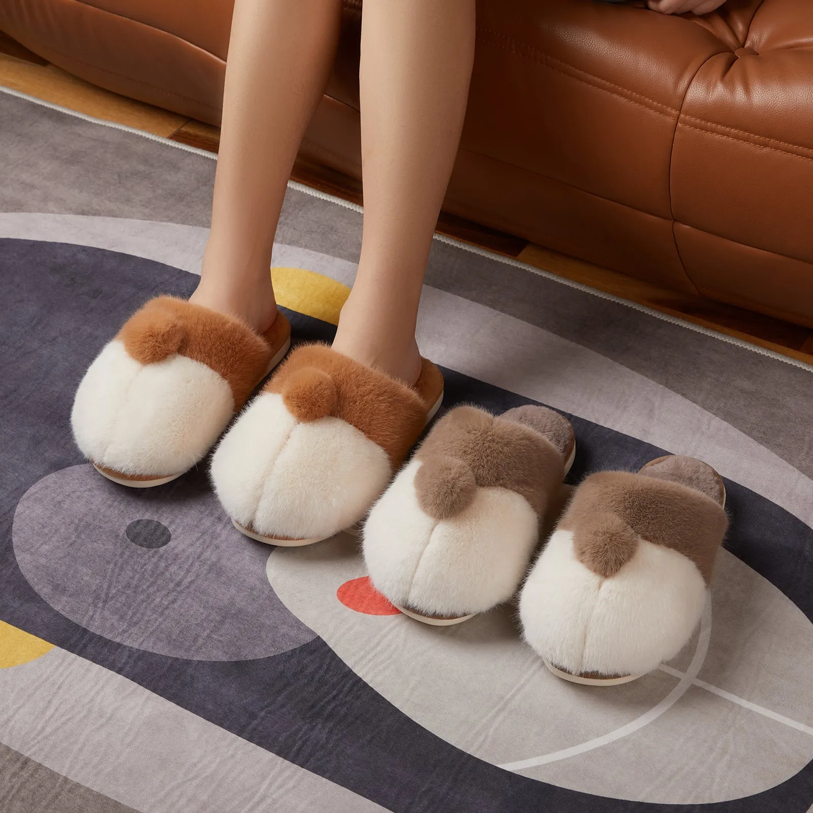 Fluffy Corgi Slippers