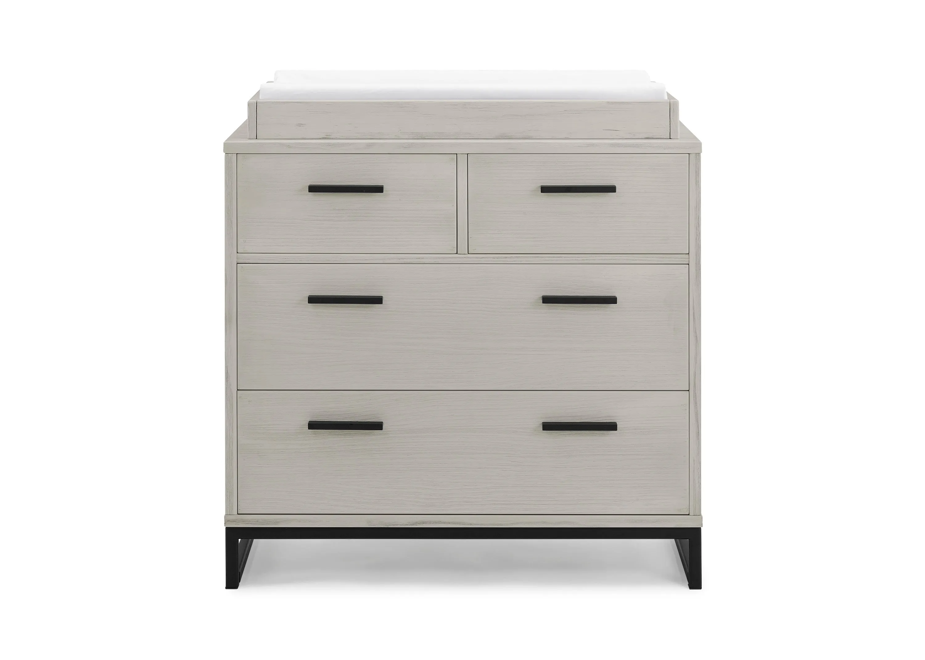 Foundry 4 Drawer Dresser with Changing Top and Interlocking Drawers