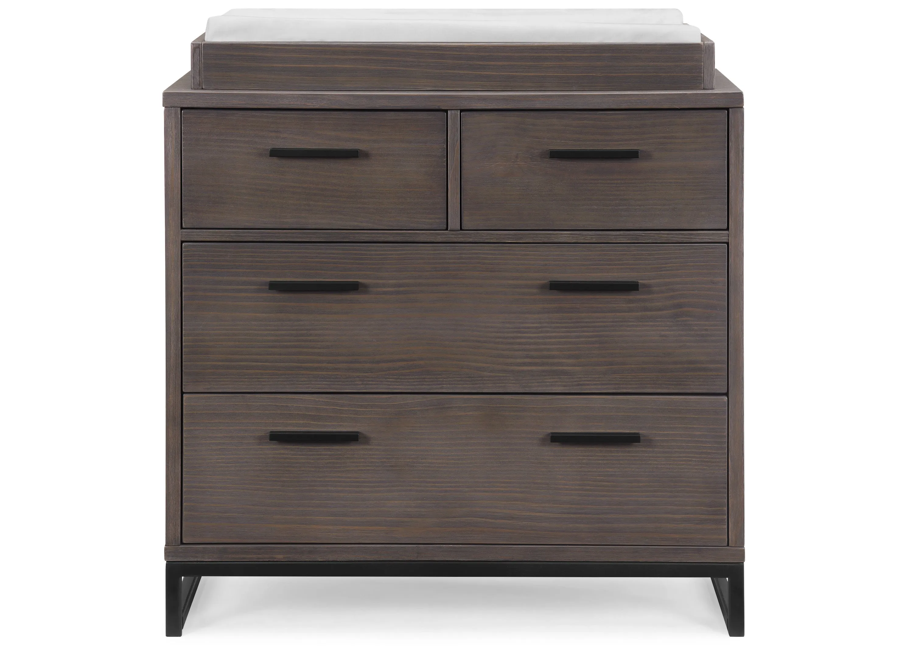 Foundry 4 Drawer Dresser with Changing Top and Interlocking Drawers