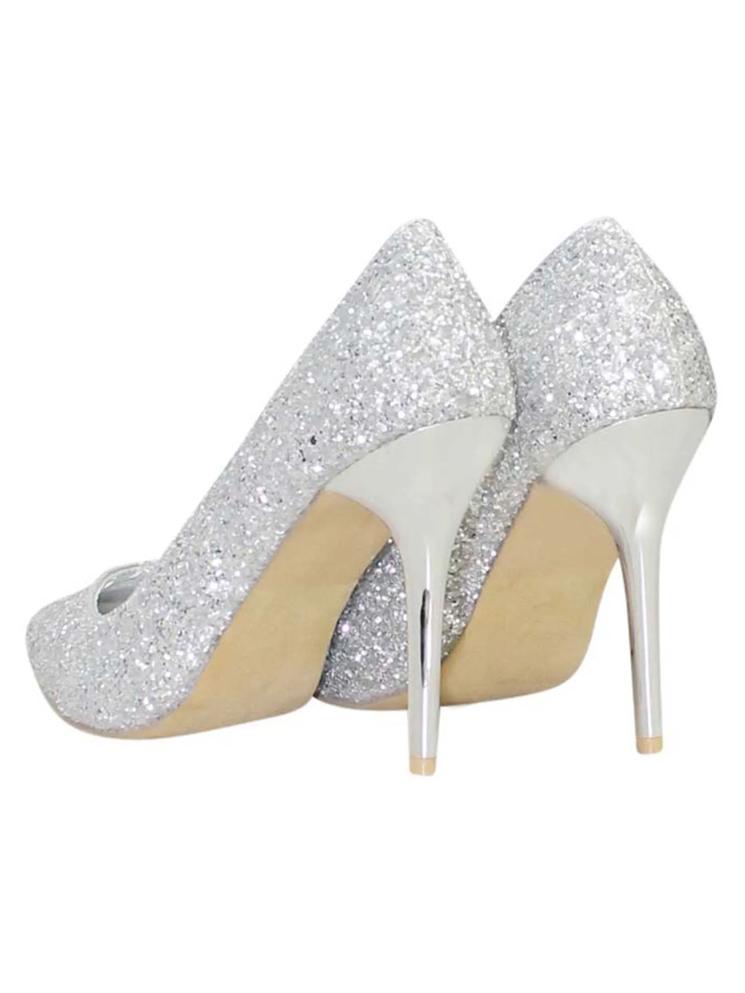 Glitter Pointed Stiletto Pumps For Women