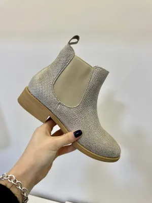 Gold Pearlescent Chelsea Ladies Boots