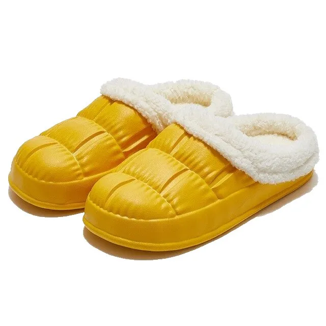 Groovywish Cozy Plush Slippers For Women Nonslip Indoor Slides