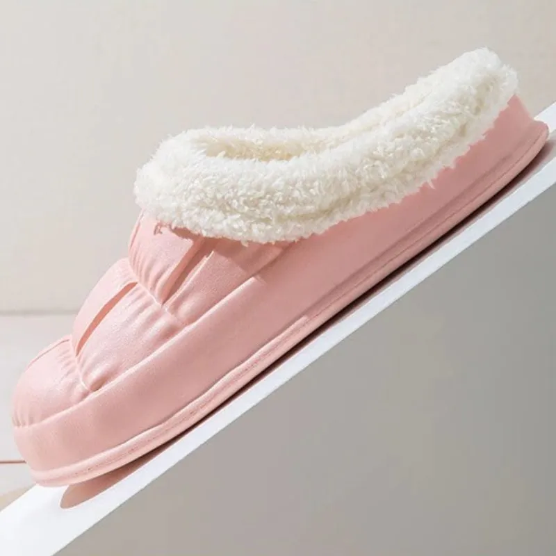 Groovywish Cozy Plush Slippers For Women Nonslip Indoor Slides