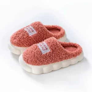 GRW Women Slippers Warm Non-slip Slip On Arch-support Fluffy Home