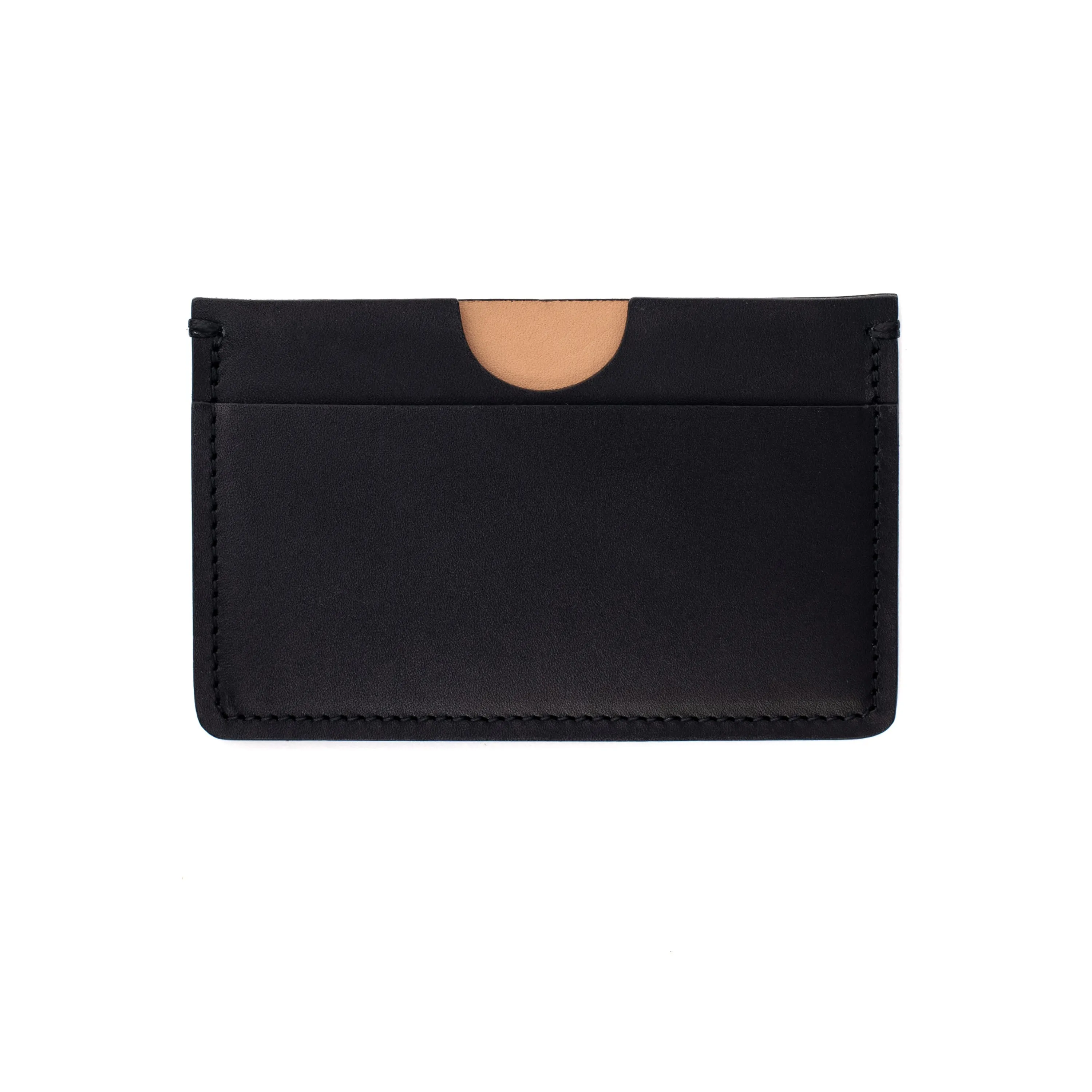 Houghton Card Holder - Black Veg Tan Calf