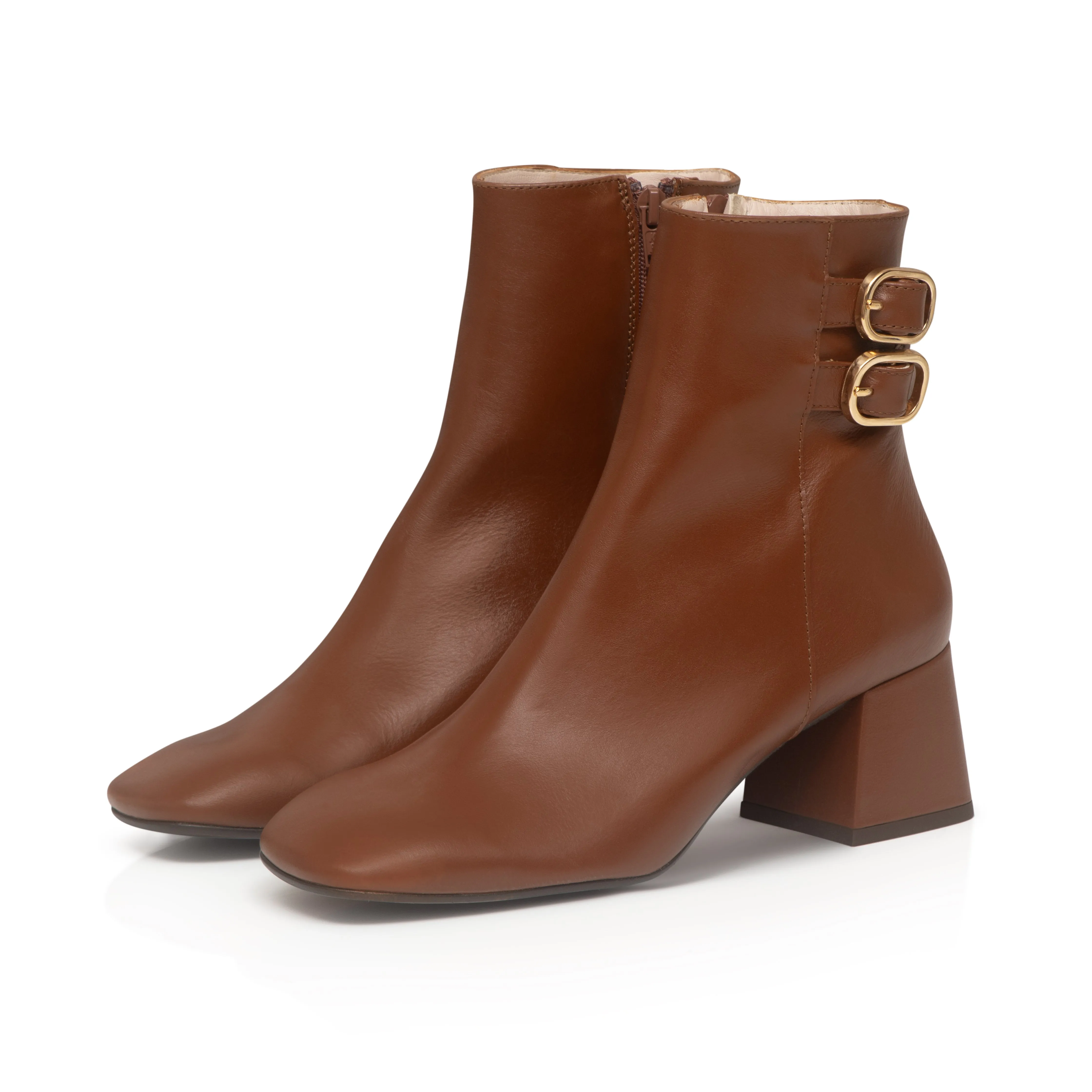 Jasper Wide Fit Boots - Brown Leather