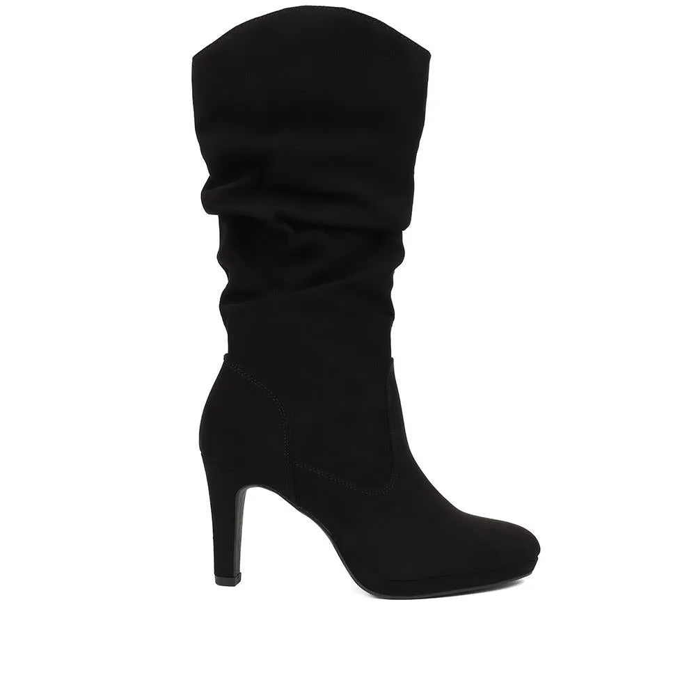 Ladies' Heeled Calf Boots - PLAN38009 / 324 101