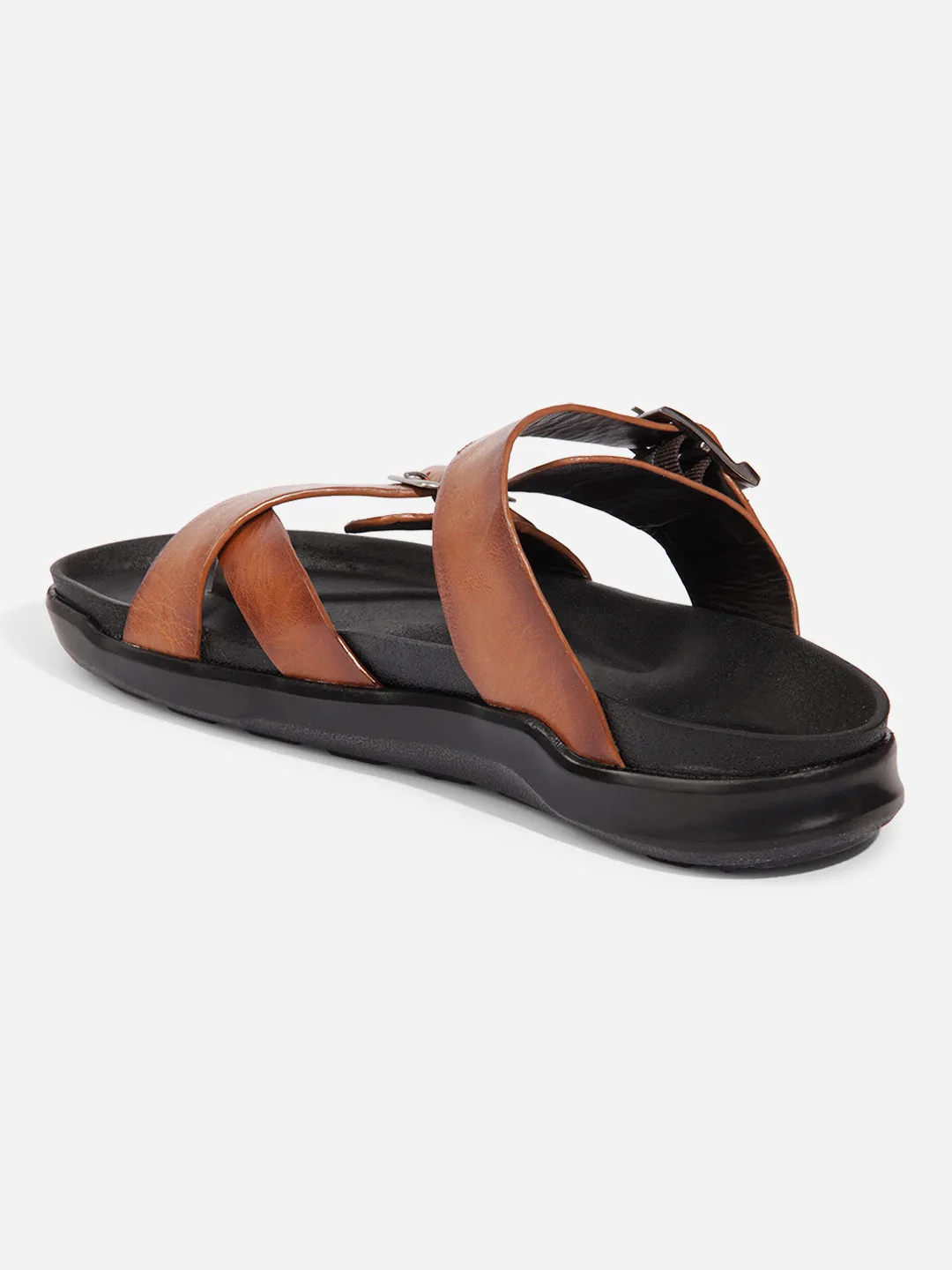 Tan Mens Leather Sandal / Slipper - stylish, comfortable, and durable - ID4223.