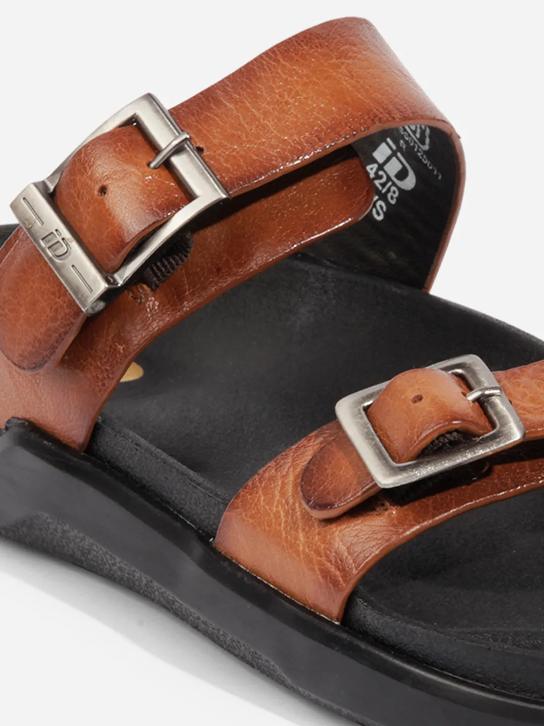 Tan Mens Leather Sandal / Slipper - stylish, comfortable, and durable - ID4223.