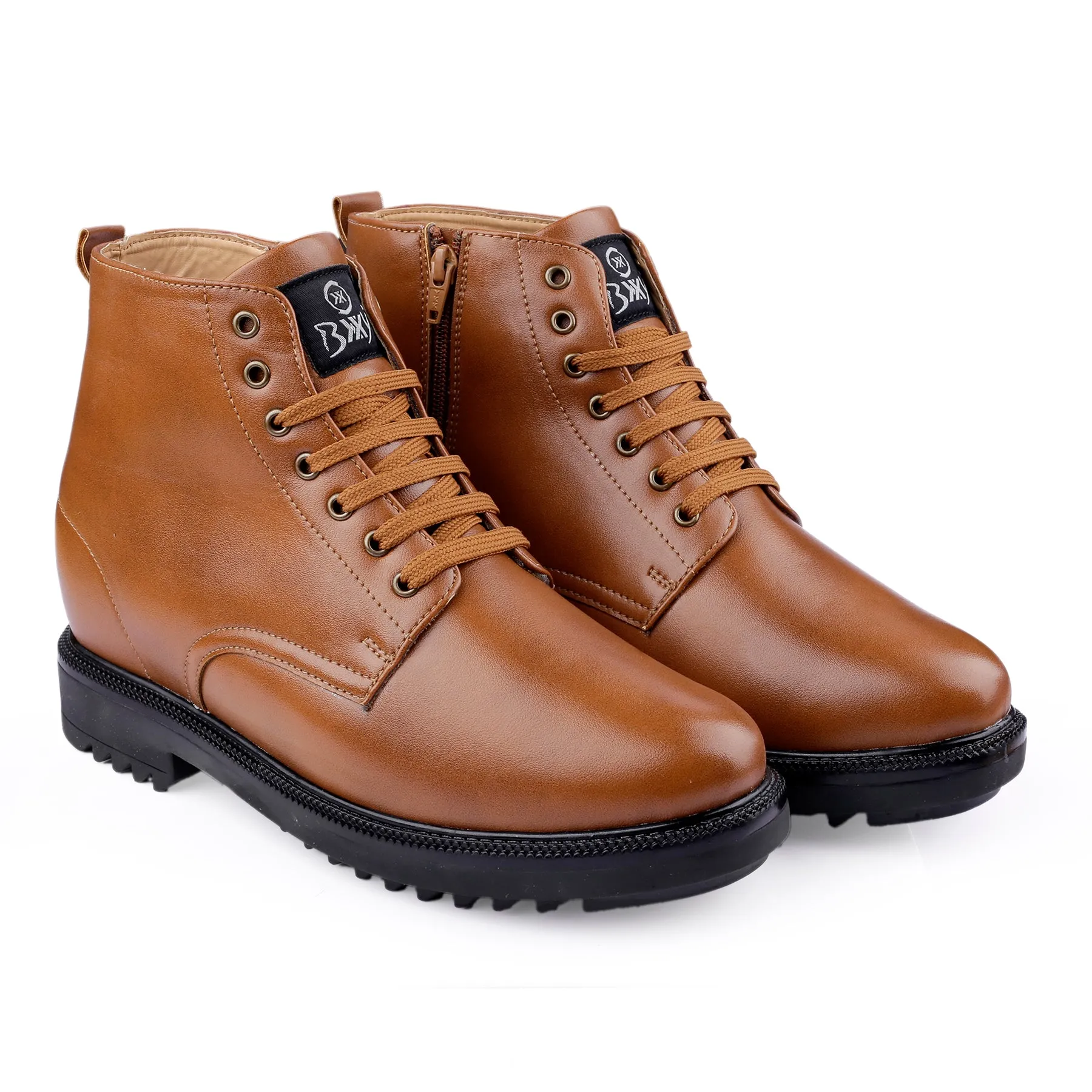 Men's 4 Inch Hidden Height Increasing Trendiest High Ankle Boots