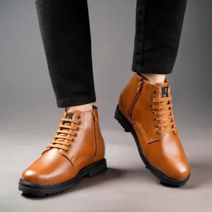 Men's 4 Inch Hidden Height Increasing Trendiest High Ankle Boots