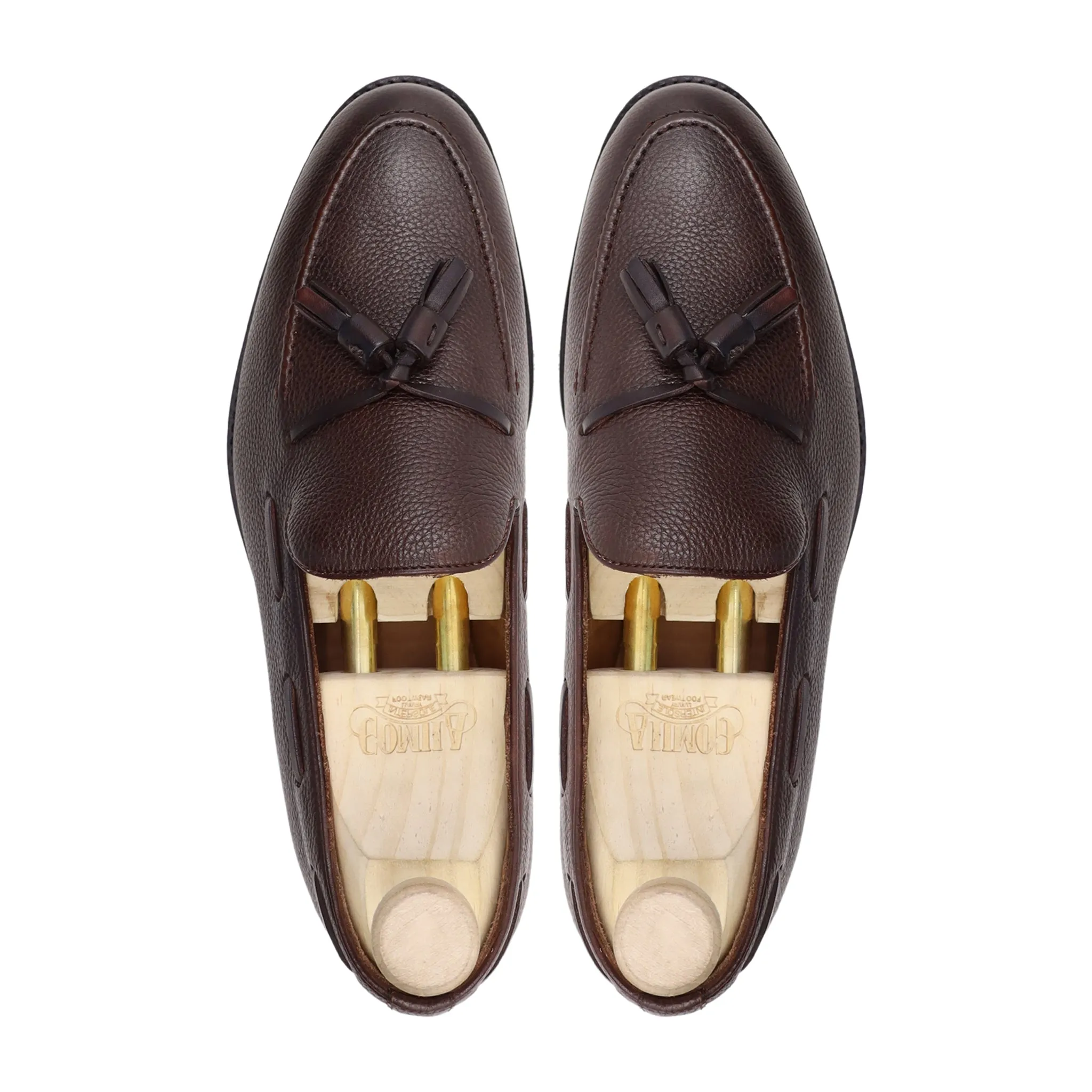 Musselini - Men's Dark Brown Pebble Grain Loafer