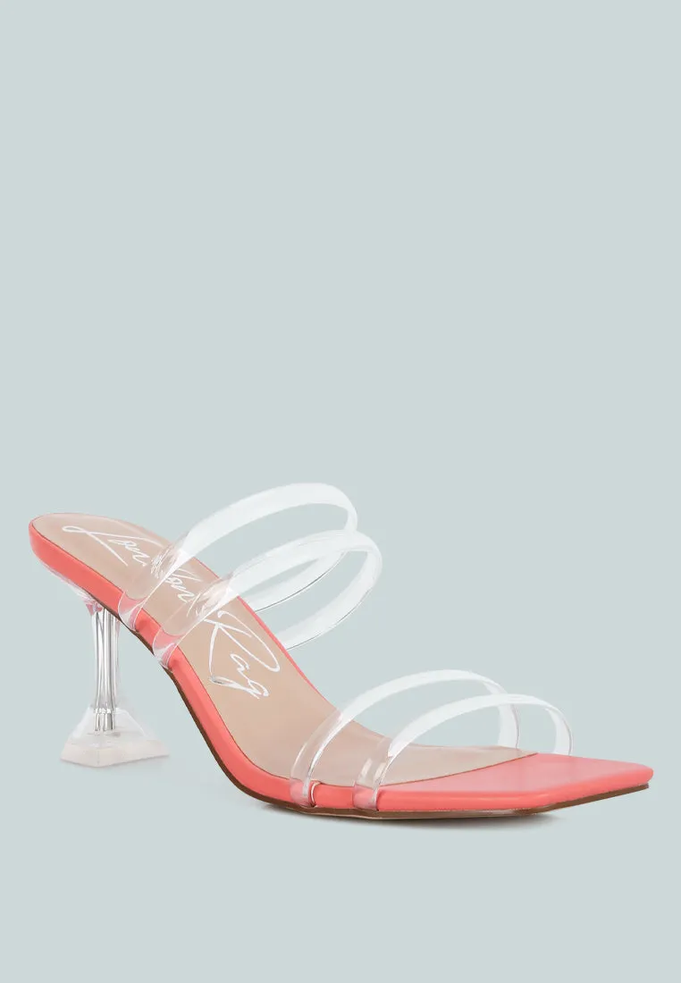 Nightfall Clear Spool Heel Sandal