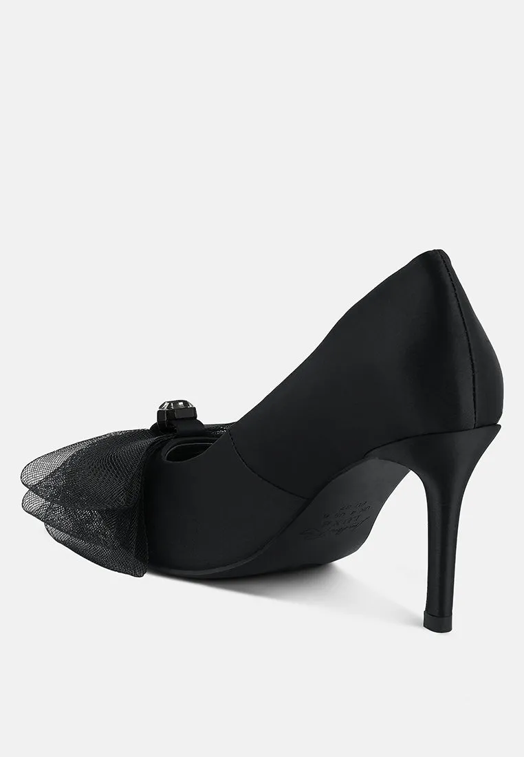 Odette Diamante Embellished Bow Stiletto Pumps