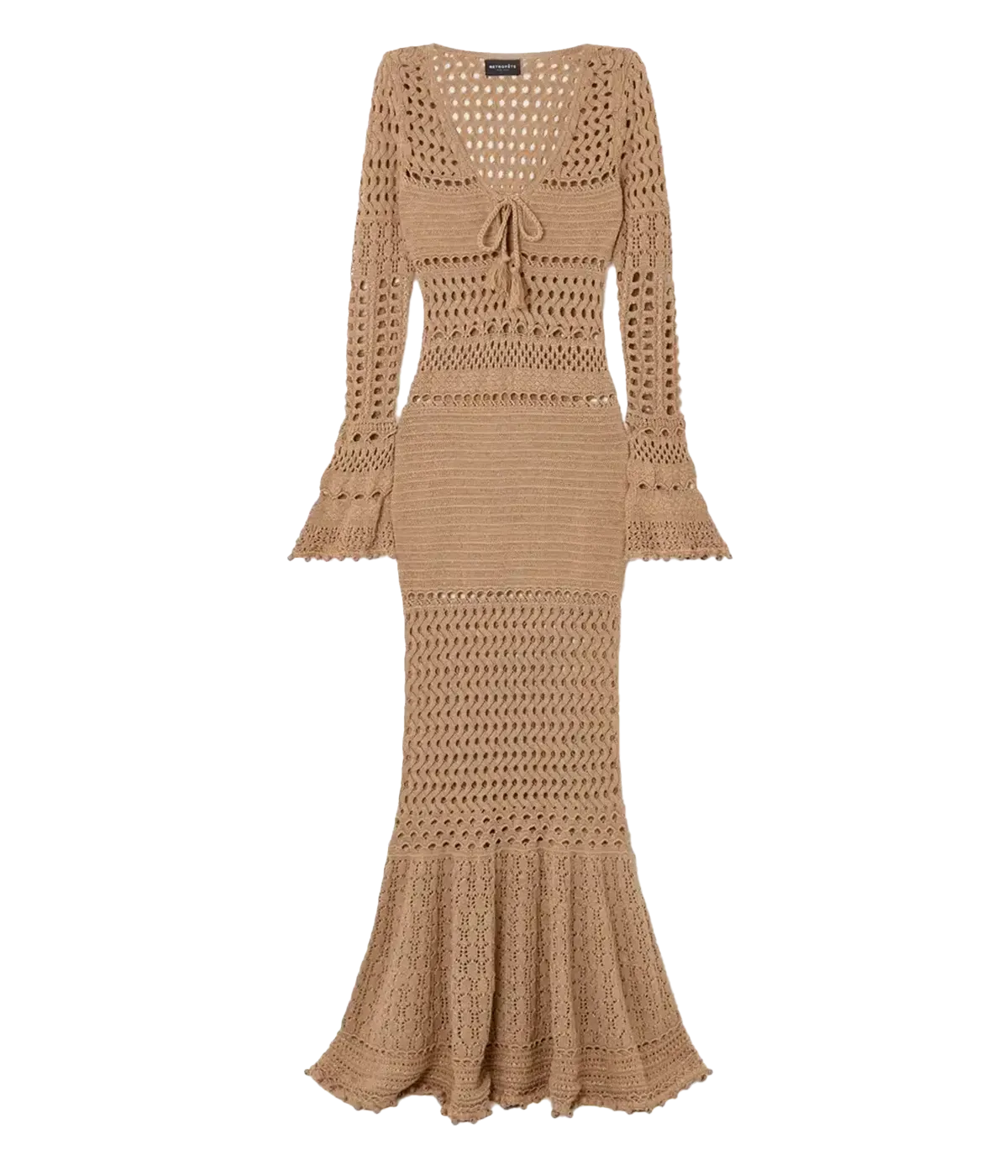 Sereno Dress in Metallic Nude Bronze