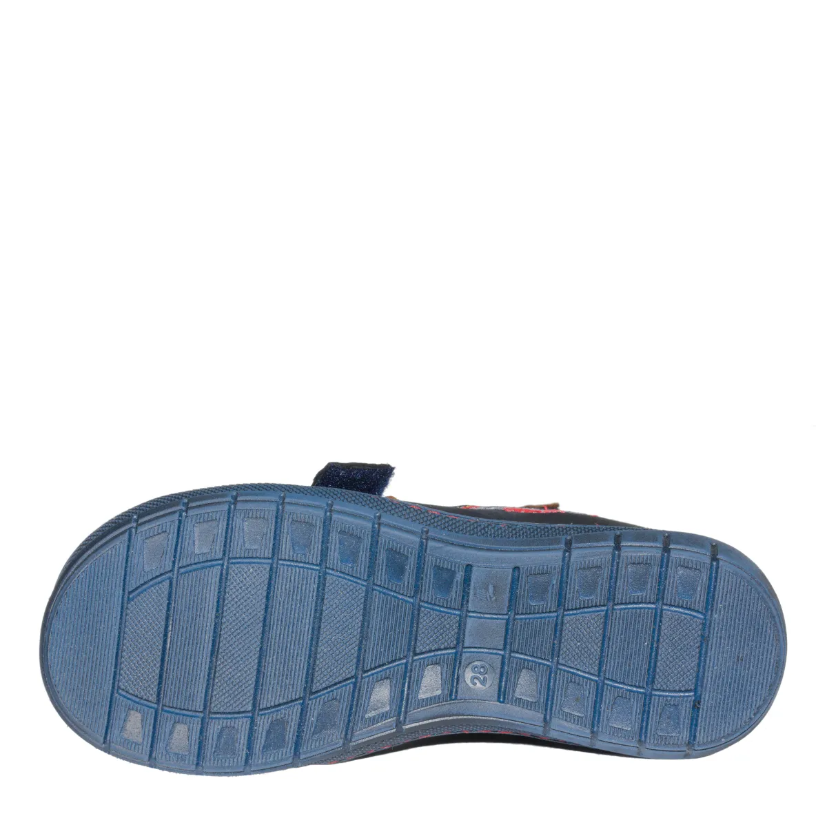 Szamos kid boy sandals in dark blue color and race car pattern with double velcro strap toddler/little kid size