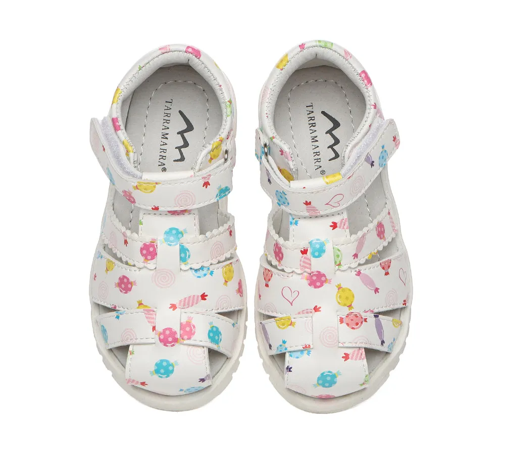 TARRAMARRA® Kids Hoop and Loop Roma Girls Sandals Candy