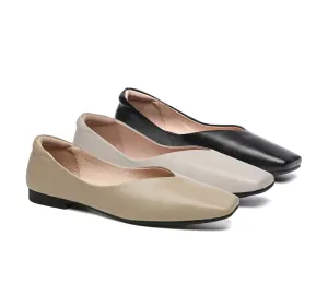 TARRAMARRA® Women Leather Square Toe Ballet Flats Libera