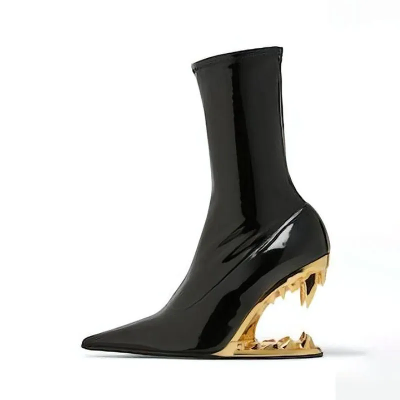 Toni Tiger Tooth Ankle Boots