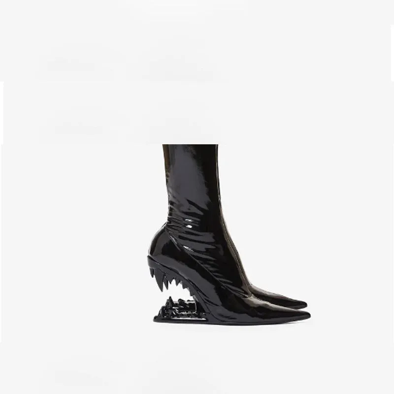 Toni Tiger Tooth Ankle Boots