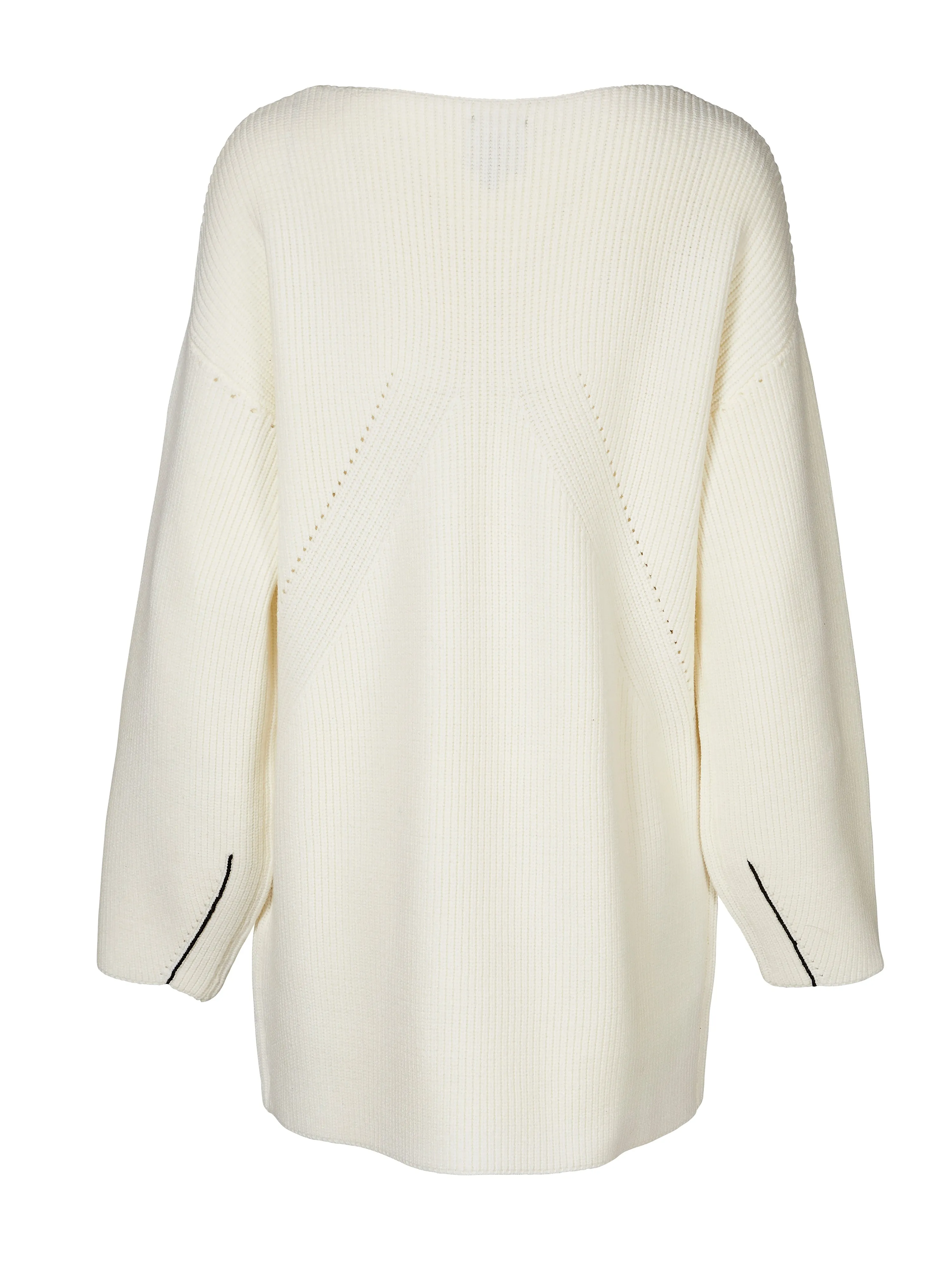 VINCA long knit blouse - Creme